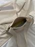 Minimalist Hobo Bag Adjustable Strap PU White