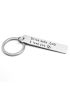 Father's Day Gift For Dad Drive Safe Keychain Keyring Men Women Stainless Steel Bag Pendant Key Chain