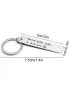 Father's Day Gift For Dad Drive Safe Keychain Keyring Men Women Stainless Steel Bag Pendant Key Chain