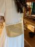 Fashion All-Match Square Bag Woven Messenger Bag