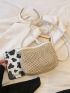 Fashion All-Match Square Bag Woven Messenger Bag