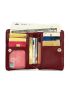 Stitch Detail Small Wallet Snap Button Pu With Wristlet
