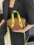 Two Tone Double Handle Novelty Bag Small
