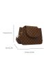 Mini Geometric Pattern Crossbody Bag, Fashion Pu Shoulder Bag