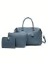 3pcs Bag Set Tote Bag Square Bag Coin Purse Vintage, Best Work Bag For Women