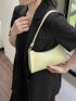Small Baguette Bag Solid Color Minimalist Style