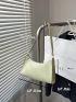 Small Baguette Bag Solid Color Minimalist Style