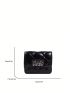 Mini Quilted Pattern Chain Square Bag Twist Lock