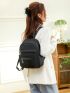 Minimalist Classic Backpack Solid Color