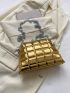 Metallic Quilted Chain Dome Bag Funky Style