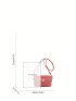 Mini Square Bag Letter Patched Fashionable Multi-Pocket Zipper Adjustable-strap