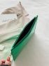 Mini Square Bag Funky Metallic Geometric Embossed Metal Decor Zipper PU