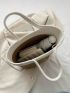 Color Block Straw Bag Vacation Double Handle