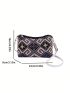 Geometric Pattern Hobo Bag Vacation Adjustable Strap Zipper