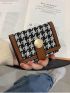 PU Small Wallet Houndstooth Pattern