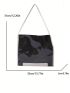 Contrast Binding Square Bag PVC Casual For Daily