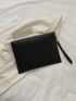 Black Envelope Bag Minimalist With Wristlet For Daily