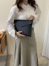 Black Envelope Bag Minimalist With Wristlet For Daily