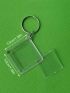 Clear Photo Frame Key Chain Acrylic Rectangle Insert Photo Picture Frame Key Ring Key Holder DIY Split