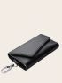 Unisex Men Women Car Key Holder Bag Key Chain Case Wallet With 6 Hooks