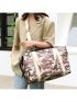 New Style Hand-held Camp Print Travel Crossbody Beach Bag Shopping Bag Shoulder Bag