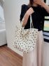Small Floral Graphic Shopper Bag Preppy