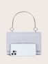 Mini Square Bag Rhinestone Decor Top Handle Chain Strap