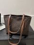 Small Geometric Pattern Shoulder Tote Bag Elegant