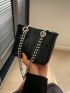 Mini Crocodile Embossed Chain Strap Square Bag Pu