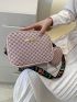 Mini Geometric Pattern Square Bag With Coin Purse