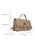Metal Decor Flap Square Bag Small Top Handle