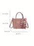 Mini Crocodile Embossed Square Bag Twilly Scarf Decor
