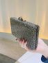 Mini Square Bag Rhinestone Decor Chain Glamorous