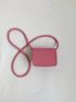 Mini Square Bag Fashion Flap PU Pink