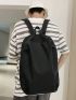 Black Minimalist Casual Daypack Adjustable Strap For Daily