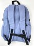 Letter Patch Laptop Backpack Multiple Pocket Blue Preppy Adjustable Strap