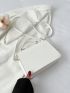 Butterfly Decor Quilted Top Handle Flap Square Bag