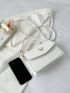 Butterfly Decor Quilted Top Handle Flap Square Bag