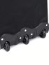 Oversized Rolling Travel Bag Metal Decor With Zipper