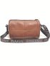 Small Square Bag Stitch Detail Genuine Leather