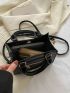 Mini Crocodile Embossed Square Bag Zip Front