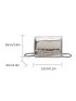 Mini Crocodile Embossed Flap Square Bag Metallic Funky