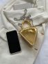 Mini Fashion Shaped Chain One Shoulder Messenger PU Textured Handbag