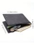 Letter Embossed Small Wallet Bifold Solid Black