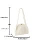Braided Shoulder Bag, Trendy Woven Summer Beach Bag, Women's Small Crossbody Bag
