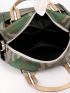 Camo Print Satchel Bag Double Handle