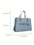 Plaid Pattern Tote Bag Double Handle