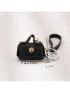 Solid Color Bag Charm With Wristlet