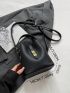Mini Litchi Embossed Twist Lock Bucket Bag Top Handle