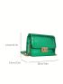 Crocodile Embossed Flap Square Bag Funky Style